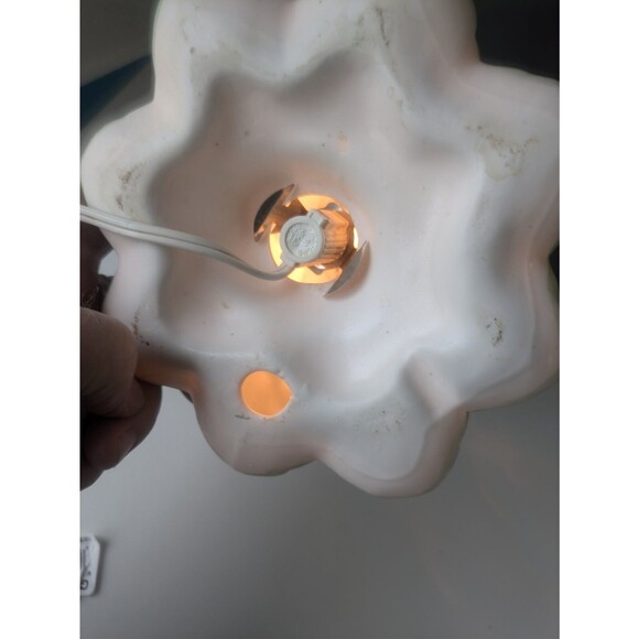 Lighted Ceramic Christmas Tree Bears Candy Canes Stars Snow 9" - Picture 3 of 5